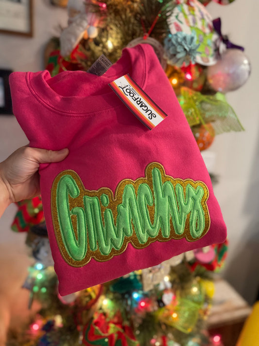 Grinchy Appliqué Crewneck