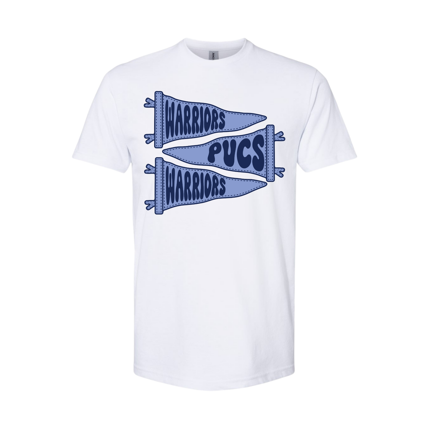 “Triple Pennant” Tee – white
