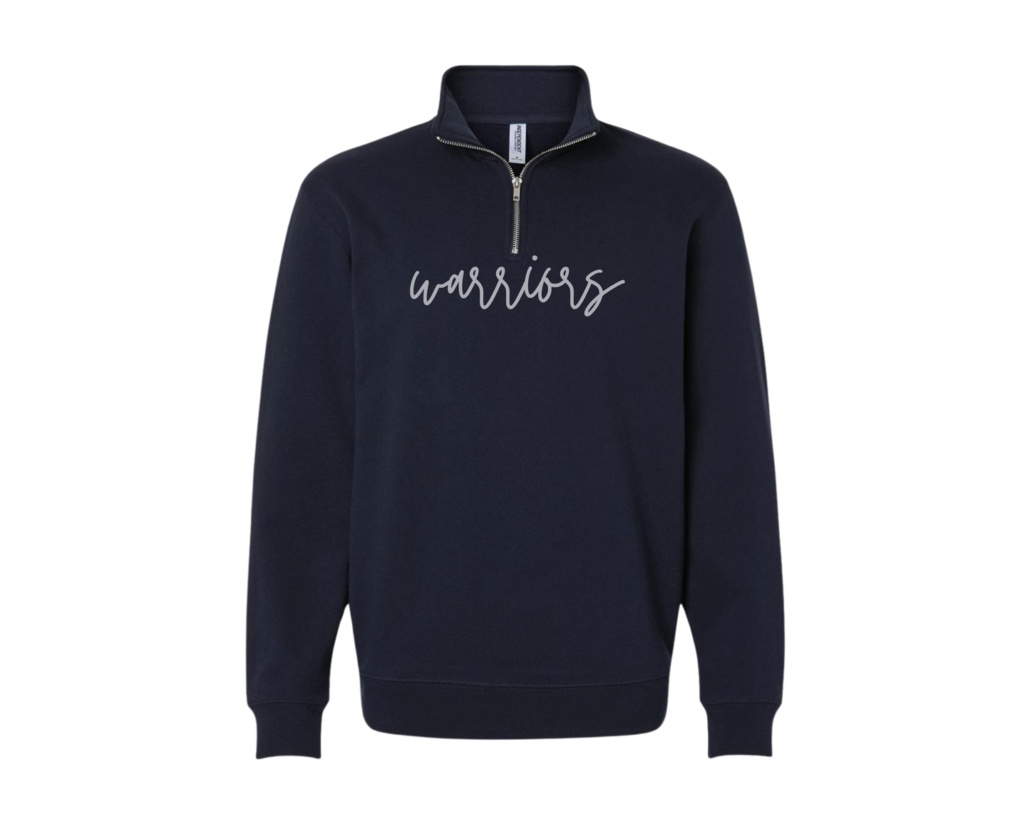 Quarter Zip-Cursive 'Warriors'