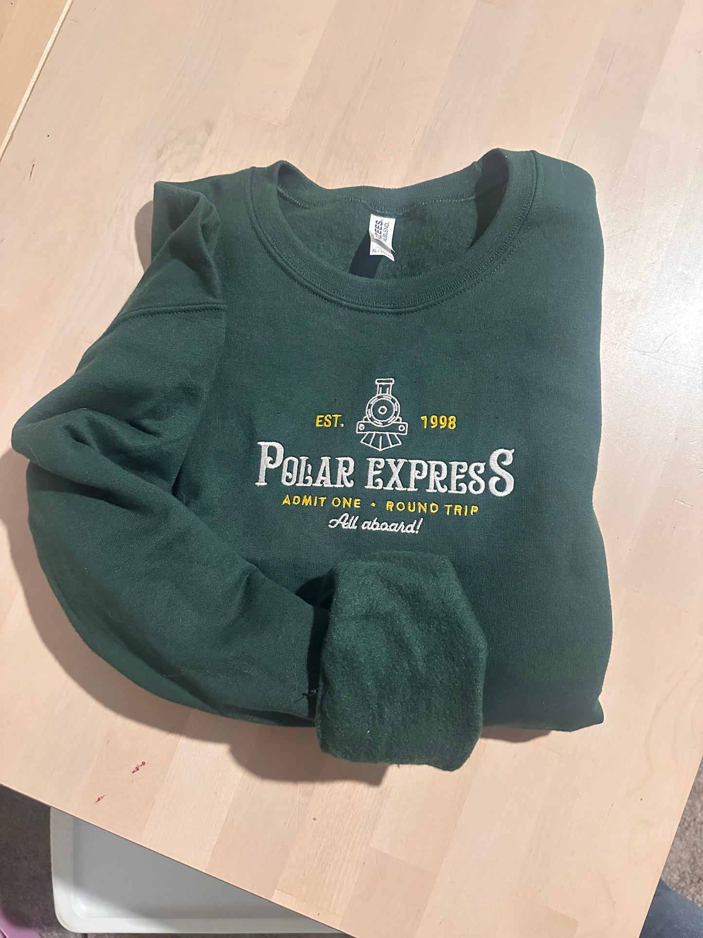 Polar Express Embroidered Crewneck