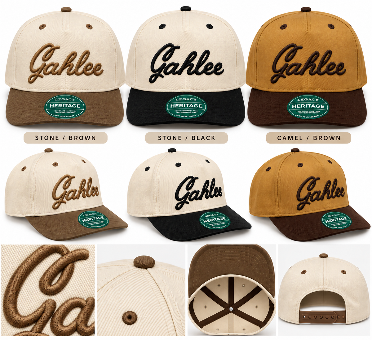 Gahlee 3D Puff Embroidered Hat