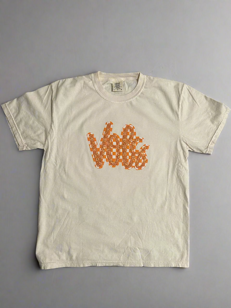 Vols Double Applique Sparkly Tee