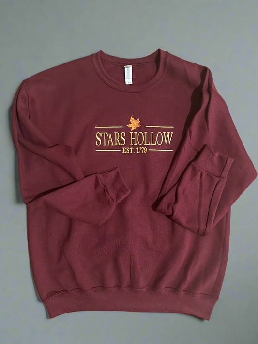 Stars Hollow/Gilmore Girls Embroidered Crewneck